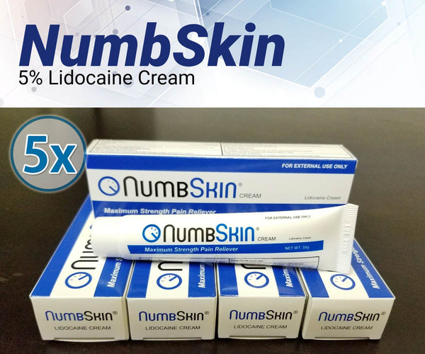 5 Tubes of Numbskin Creams 30g